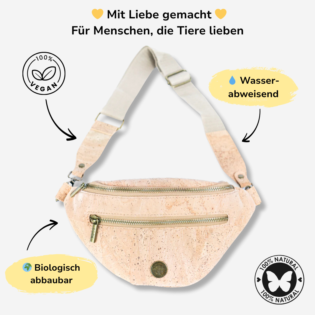 Crossbody Tasche „Luna“ – 100% veganer Kork