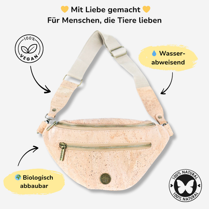 Crossbody Tasche „Luna“ – 100% veganer Kork